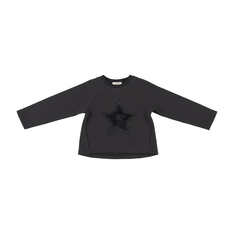Kız Çocuk Yıldız Nakış Detaylı Sweatshirt