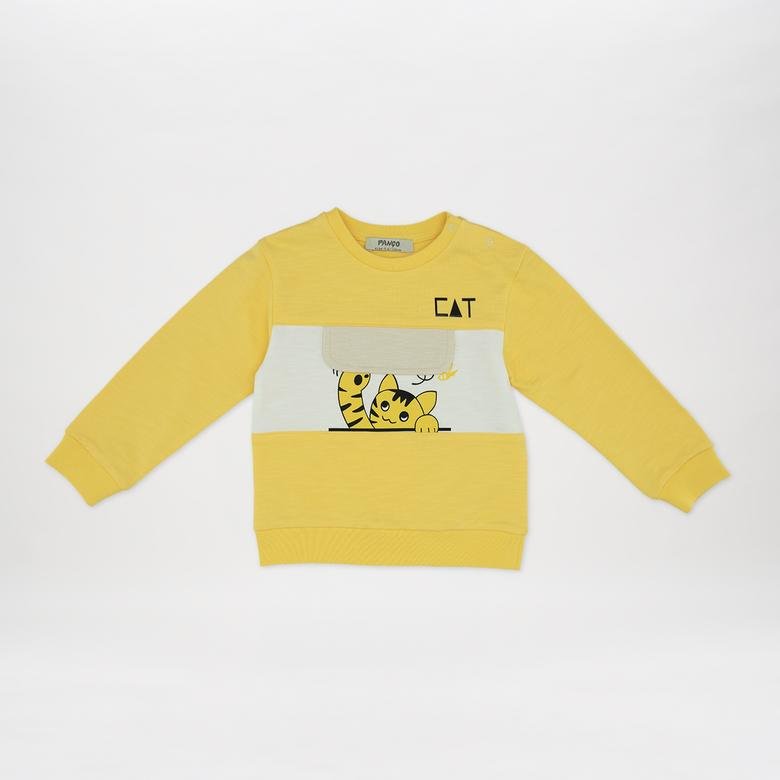 Erkek Bebek Baskı Detaylı Sweatshirt