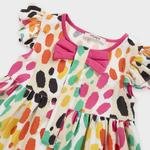 Kız Bebek Renkli Leopar Desenli Elbise