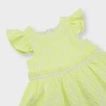 Kız Bebek Fırfır Detaylı Dokulu Elbise