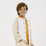 Erkek Çocuk Renkli Parçalı Örme Ceket