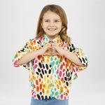 Kız Çocuk Renkli Leopar Desenli Gömlek