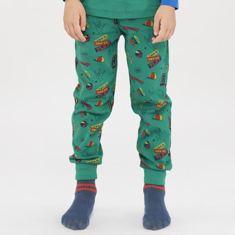 Erkek Çocuk Baskı Detaylı Pijama Takımı