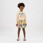Kız Çocuk Baskı Detaylı Kapüşonlu Sweatshirt