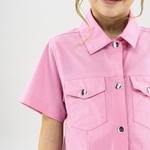Kız Çocuk Cep Detaylı Gömlek Elbise